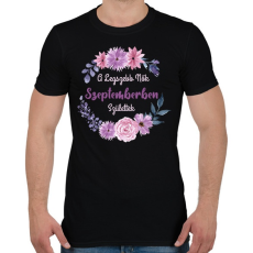 PRINTFASHION A legszebb nők szeptemberben születtek - Férfi póló - Fekete