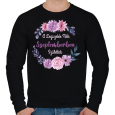 PRINTFASHION A legszebb nők szeptemberben születtek - Férfi pulóver - Fekete