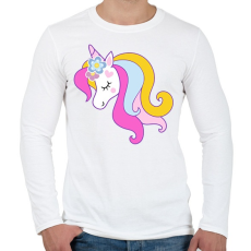 PRINTFASHION A legszebb unikornis - Férfi hosszú ujjú póló - Fehér