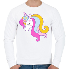 PRINTFASHION A legszebb unikornis - Férfi pulóver - Fehér férfi pulóver, kardigán