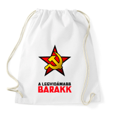PRINTFASHION A LEGVIDÁMABB BARAKK - Sportzsák, Tornazsák - Fehér tornazsák