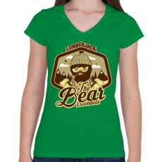 PRINTFASHION A lényeg - Női V-nyakú póló - Zöld