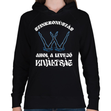 PRINTFASHION A levegő kiváltság - Női kapucnis pulóver - Fekete