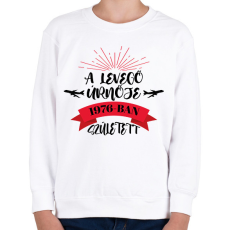 PRINTFASHION A levegő úrnője - Évszámmal - Gyerek pulóver - Fehér