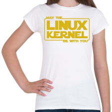 PRINTFASHION A Linux Kernel legyen veled - Női póló - Fehér női póló