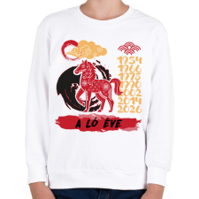 PRINTFASHION A ló éve - Gyerek pulóver - Fehér gyerek pulóver, kardigán