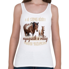 PRINTFASHION A ló szemei között - Női atléta - Fehér női trikó