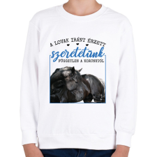 PRINTFASHION A lovak iránt érzet szeretetünk - Gyerek pulóver - Fehér gyerek pulóver, kardigán