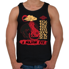 PRINTFASHION A majom éve - Férfi atléta - Fekete