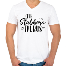 PRINTFASHION A makacs bika - Férfi V-nyakú póló - Fehér férfi póló