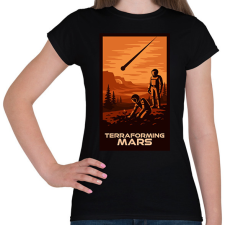 PRINTFASHION A Mars terraformálása - Női póló - Fekete női póló