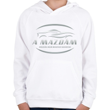 PRINTFASHION A mazdám nélkül - Gyerek kapucnis pulóver - Fehér gyerek pulóver, kardigán