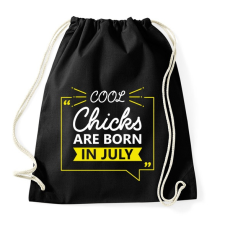 PRINTFASHION A menőcsajok júliusban születtek - Sportzsák, Tornazsák - Fekete tornazsák