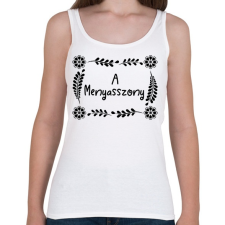 PRINTFASHION A menyasszony (virágmintás) - Női atléta - Fehér női trikó