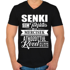 PRINTFASHION A mercisek tökéletesek! - Férfi V-nyakú póló - Fekete