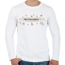 PRINTFASHION A mestercukrász - Férfi hosszú ujjú póló - Fehér férfi póló