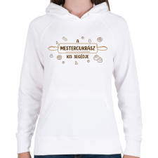 PRINTFASHION A mestercukrász kis segédje - Női kapucnis pulóver - Fehér női pulóver, kardigán