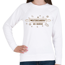 PRINTFASHION A mestercukrász kis segédje - Női pulóver - Fehér