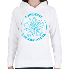 PRINTFASHION A mi színpadunk - Női kapucnis pulóver - Fehér női pulóver, kardigán