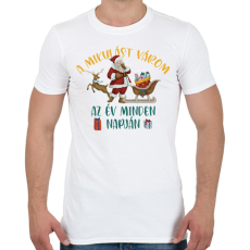 PRINTFASHION A mikulást várom - Férfi póló - Fehér