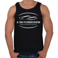 PRINTFASHION A mitsubishim nélkül - Férfi atléta - Fekete atléta, trikó