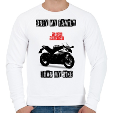 PRINTFASHION A motoromnál fontosabb - Férfi pulóver - Fehér