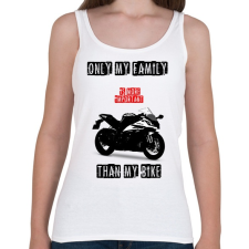 PRINTFASHION A motoromnál fontosabb - Női atléta - Fehér női trikó