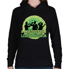 PRINTFASHION A multiverzum legénybúcsúja - Női kapucnis pulóver - Fekete női pulóver, kardigán