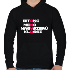 PRINTFASHION A.N.Y.A. - Férfi kapucnis pulóver - Fekete férfi pulóver, kardigán