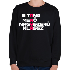PRINTFASHION A.N.Y.A. - Gyerek pulóver - Fekete