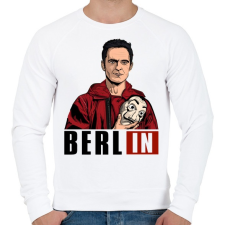 PRINTFASHION A nagy pénzrablás - Berlin - Férfi pulóver - Fehér férfi pulóver, kardigán
