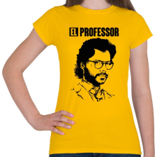 PRINTFASHION A nagy pénzrablás - EL PROFESSOR - Női póló - Sárga női póló