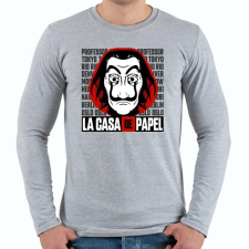 PRINTFASHION A nagy pénzrablás - Férfi hosszú ujjú póló - Sport szürke férfi póló