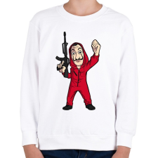 PRINTFASHION A nagy pénzrablás - Gyerek pulóver - Fehér gyerek pulóver, kardigán