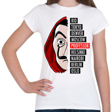PRINTFASHION A nagy pénzrablás - La casa de papel - Női póló - Fehér női póló
