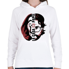 PRINTFASHION A Nagy Pénzrablás - Money Heist - La Casa de Papel - Női kapucnis pulóver - Fehér