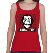 PRINTFASHION A nagy pénzrablás - Női atléta - Cseresznyepiros női trikó