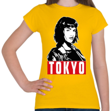 PRINTFASHION A nagy pénzrablás - Tokyo fehér - Női póló - Sárga