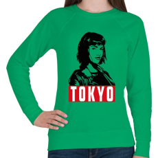 PRINTFASHION A nagy pénzrablás - Tokyo - Női pulóver - Zöld