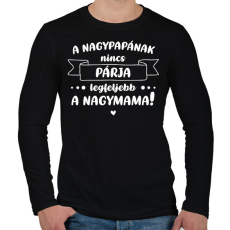 PRINTFASHION A nagypapának nincs párja - Fehér - Férfi hosszú ujjú póló - Fekete