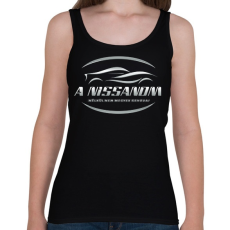 PRINTFASHION A nissanom nélkül - Női atléta - Fekete