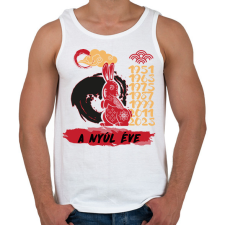 PRINTFASHION A nyúl éve - Férfi atléta - Fehér atléta, trikó