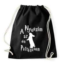PRINTFASHION A Nyuszim az én Patrónusom - Sportzsák, Tornazsák - Fekete tornazsák