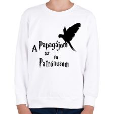 PRINTFASHION A Papagájom az én Patrónusom - Gyerek pulóver - Fehér gyerek pulóver, kardigán