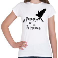 PRINTFASHION A Papagájom az én Patrónusom - Női póló - Fehér