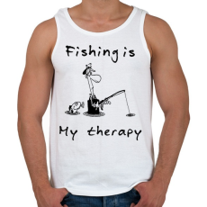 PRINTFASHION a pecázás az én terápiám - Férfi atléta - Fehér