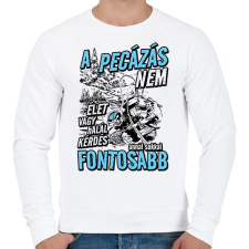 PRINTFASHION A pecázás nem élet vagy halál kérdése - Férfi pulóver - Fehér férfi pulóver, kardigán