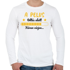 PRINTFASHION A pelus töltés alatt - Férfi hosszú ujjú póló - Fehér férfi póló