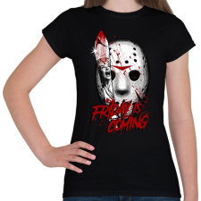 PRINTFASHION A péntek közeleg - Női póló - Fekete női póló