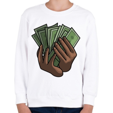 PRINTFASHION A pénz beszél. - Gyerek pulóver - Fehér gyerek pulóver, kardigán